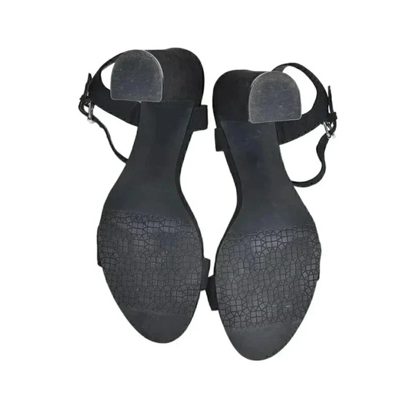 Abound Block Heel Sandal Black  Faux Suede Size 9 - Picture 9 of 10